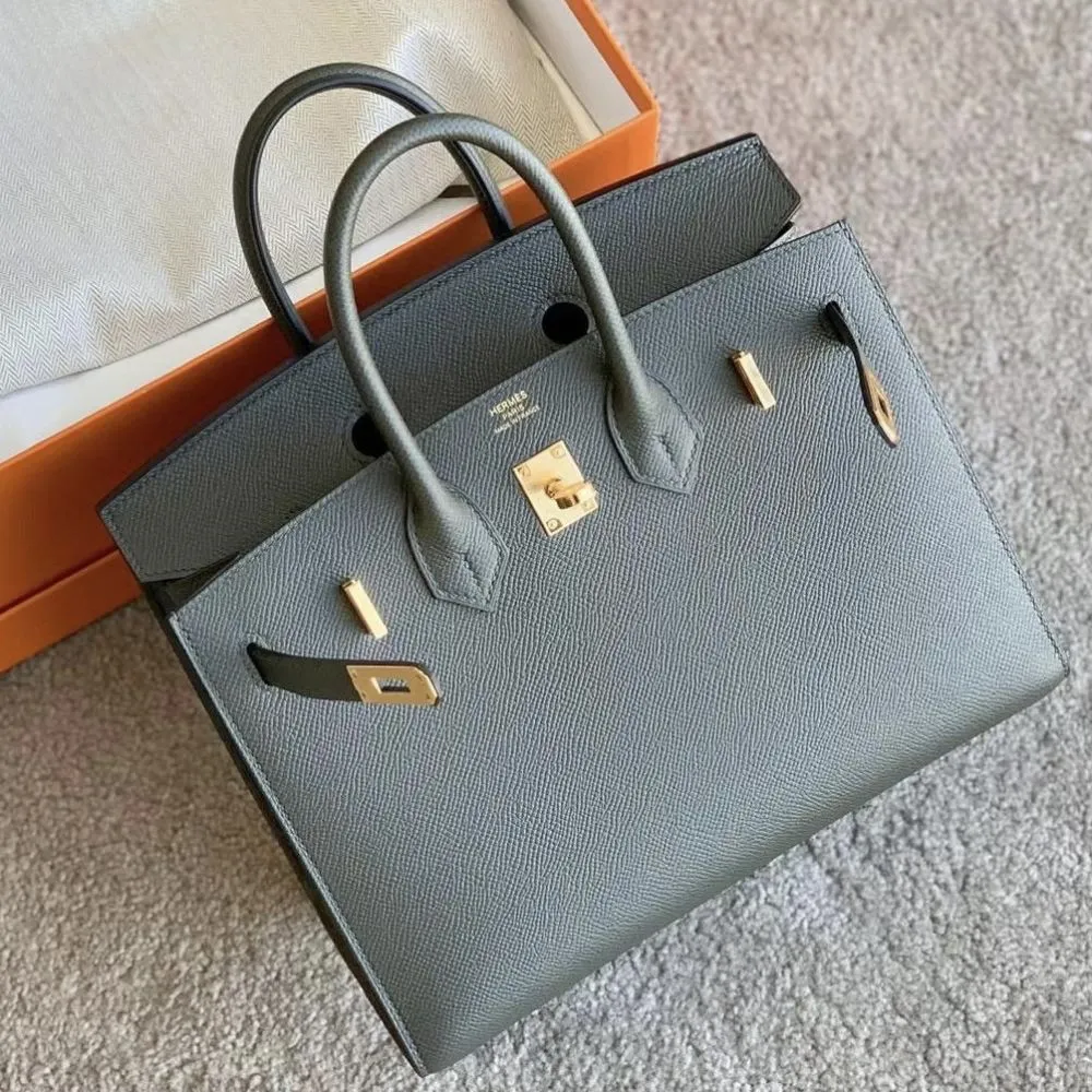 Hermès Birkin 25 Vert de Gris Sellier Epsom Gold Hardware GHW