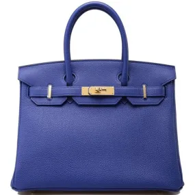 Hermès Birkin 30 Bleu Electrique Togo Gold Hardware GHW