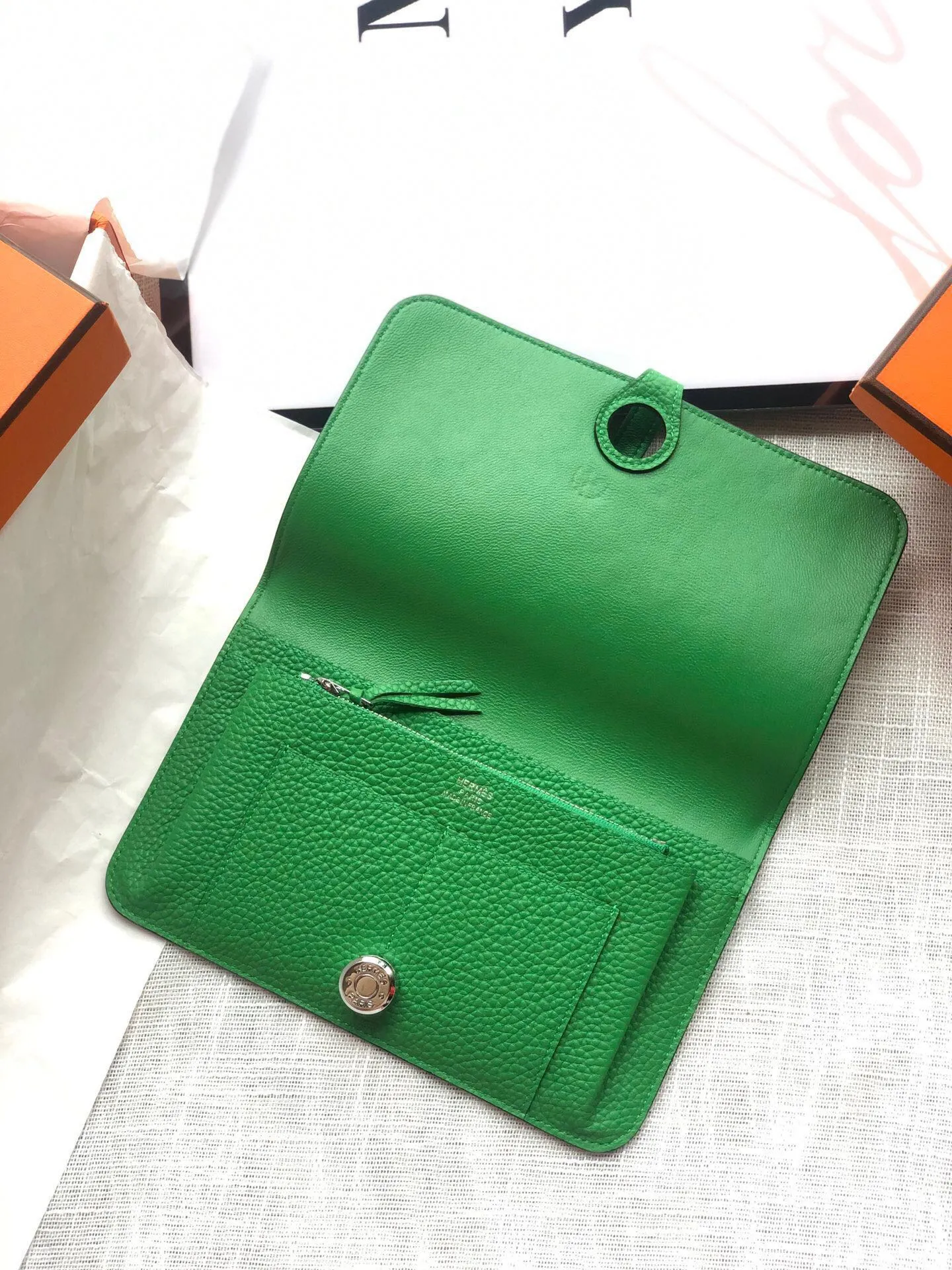 HM Dogon Wallet 20 Green Togo Shw