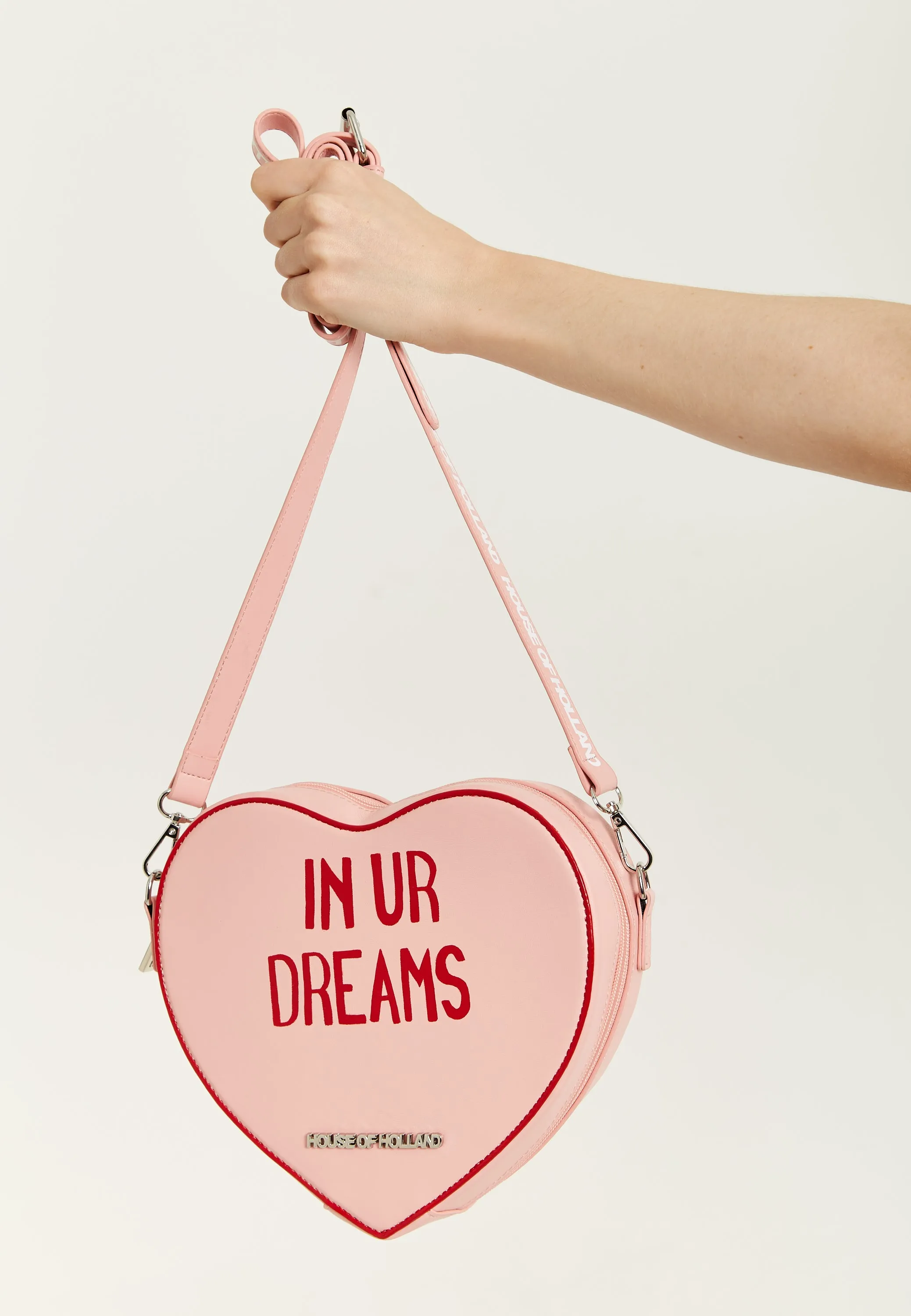 House of Holland Bitter Sweet Heart Handbag With ''In Ur Dreams'' Message