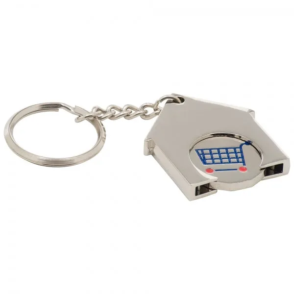 House-Shaped Trolley Coin Keyring