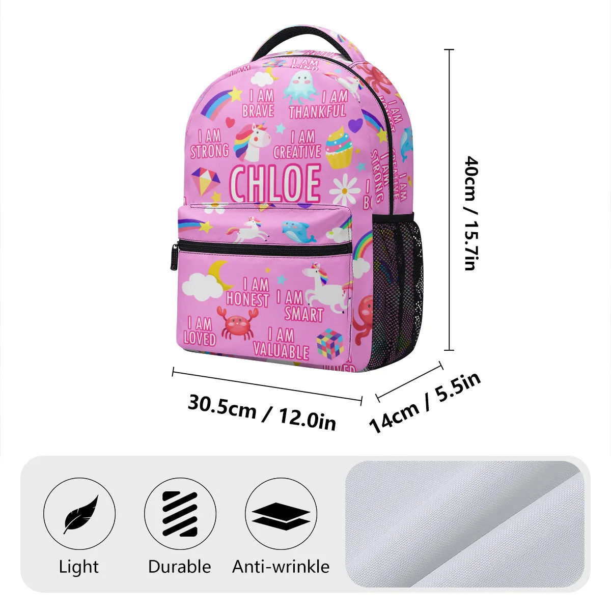 I Am Brave - Personalized Backpack SBBPHA43