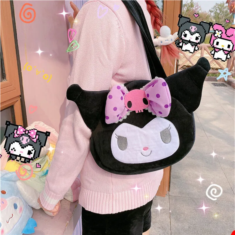 Japanese cute sanrio plush shoulder bag BY8052