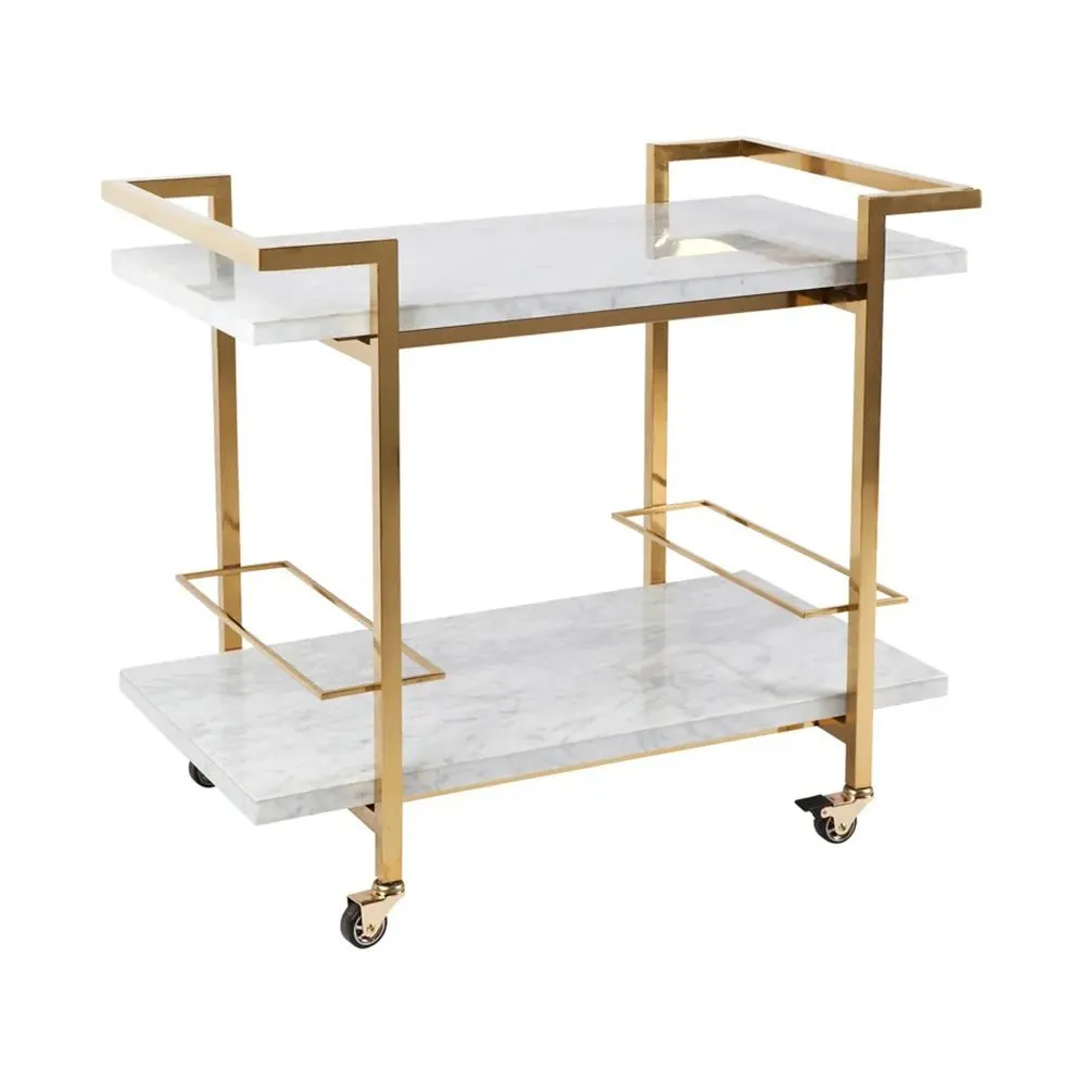 Kensington Drinks Trolley - White & Gold