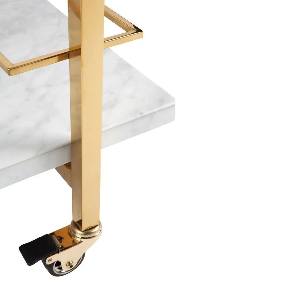 Kensington Drinks Trolley - White & Gold