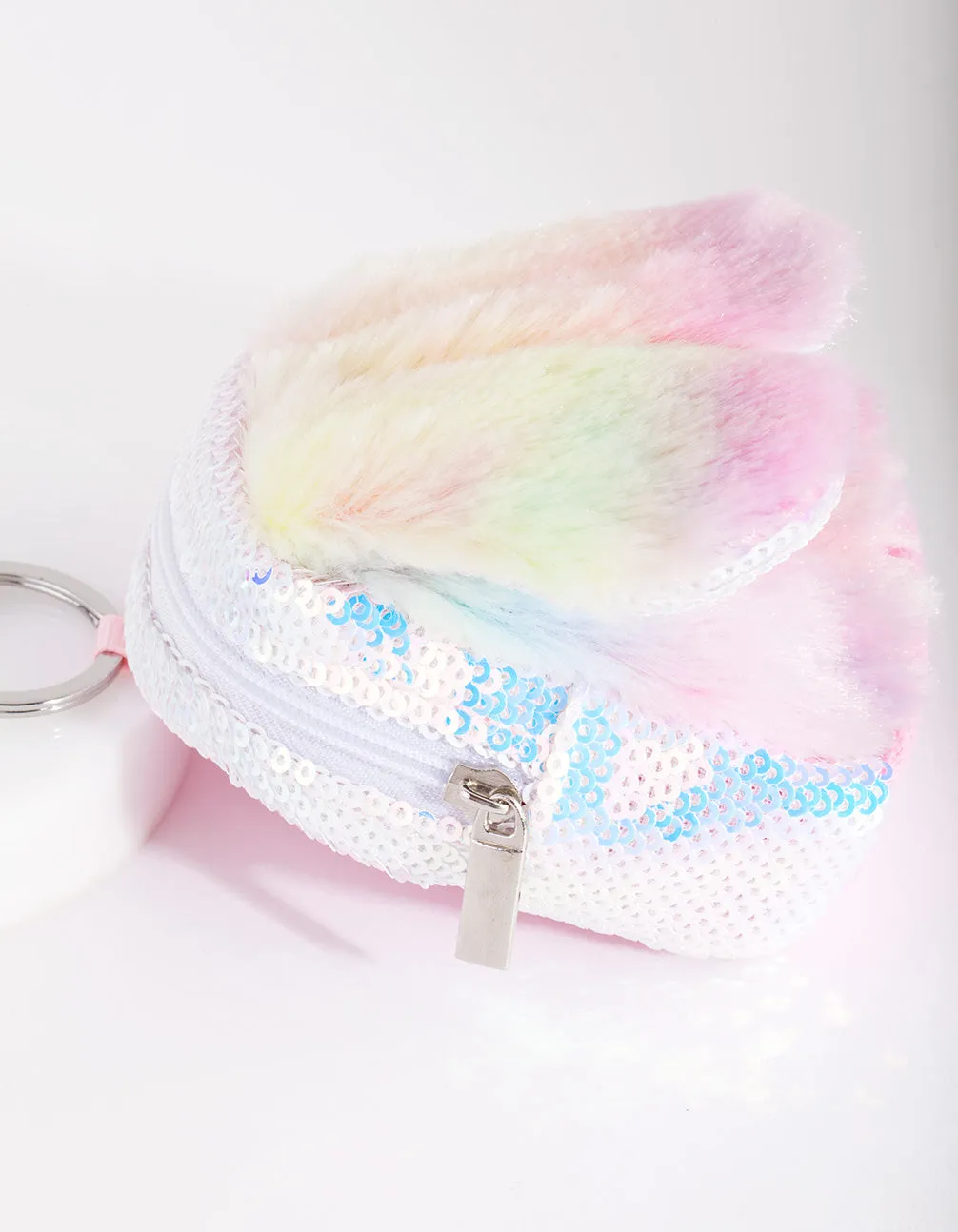 Kids Fluffy Bunny Backpack Keyring