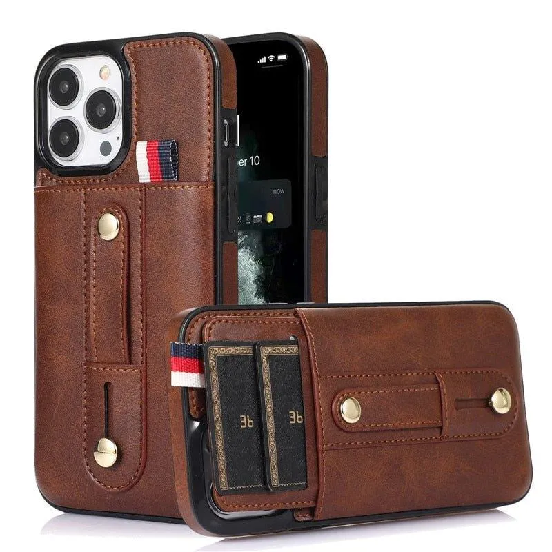 Leo Retro Leather Case with Card Slot For iPhone 15-16 Series