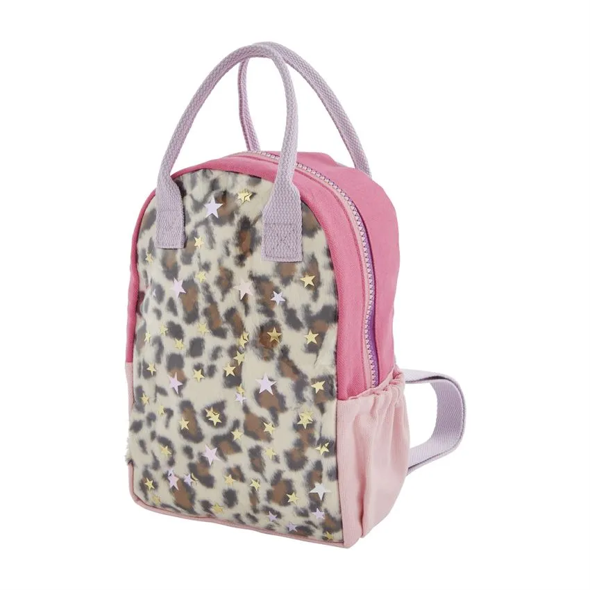 LEOPARD VINYL BACKPACK BY MUD PIE