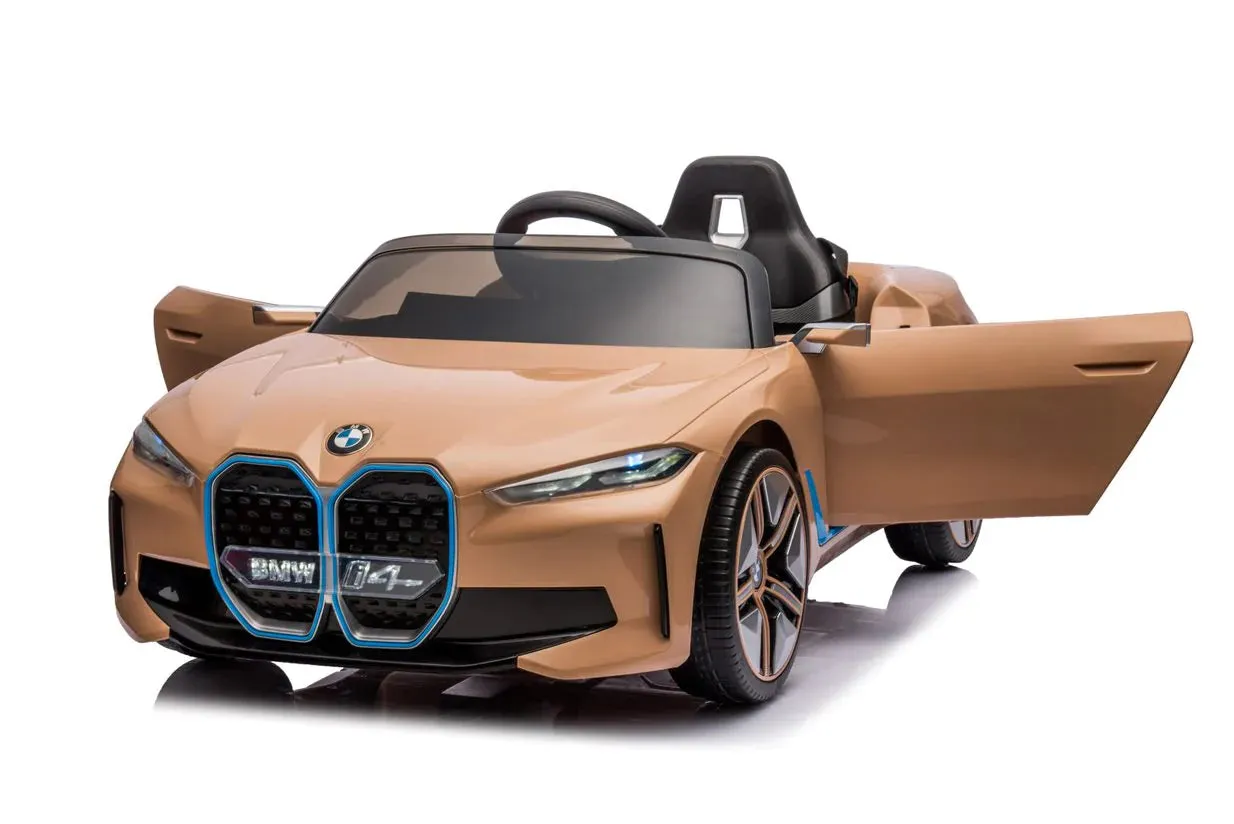 Licensed Upgraded 2025 BMW i4 Kids Ride On Car 1 Seater 12V | MP3 | Ages 3-8 | Remote