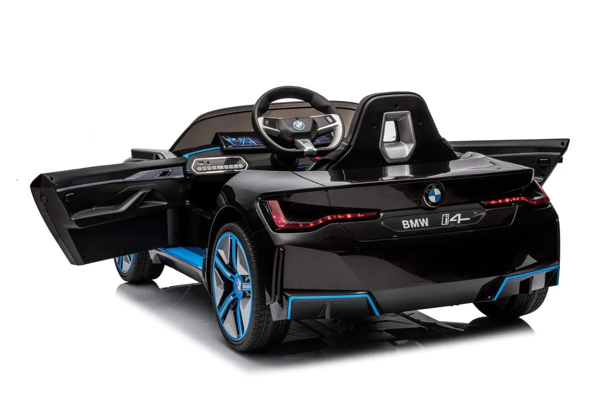 Licensed Upgraded 2025 BMW i4 Kids Ride On Car 1 Seater 12V | MP3 | Ages 3-8 | Remote