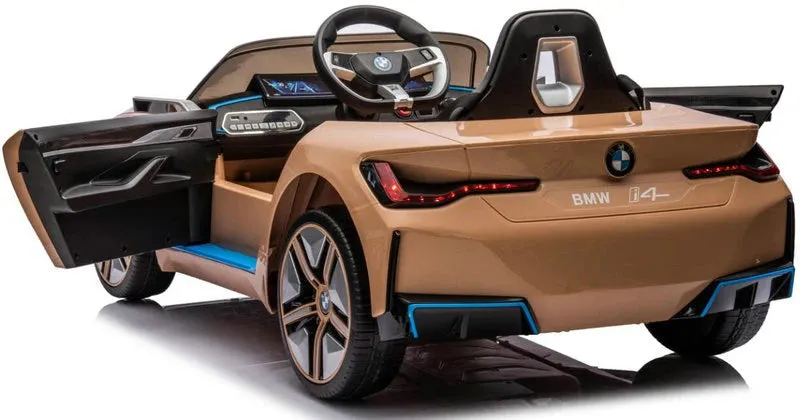 Licensed Upgraded 2025 BMW i4 Kids Ride On Car 1 Seater 12V | MP3 | Ages 3-8 | Remote