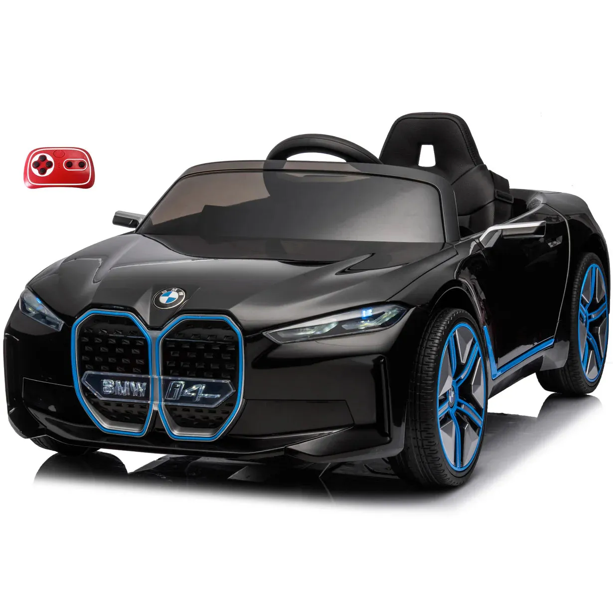 Licensed Upgraded 2025 BMW i4 Kids Ride On Car 1 Seater 12V | MP3 | Ages 3-8 | Remote