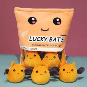 Limited Edition Purple & Orange Halloween Bats Candy Bag Plushie