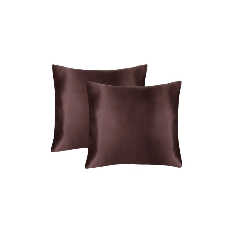 Linenova Silky Smooth Satin European Pillowcase 2 Pack