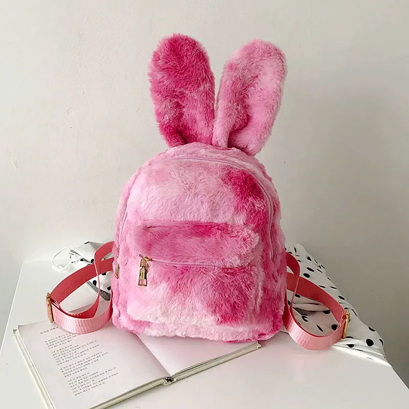 Little Princess Plush Bunny Backpack  Cute Girl's Kindergarten Bag