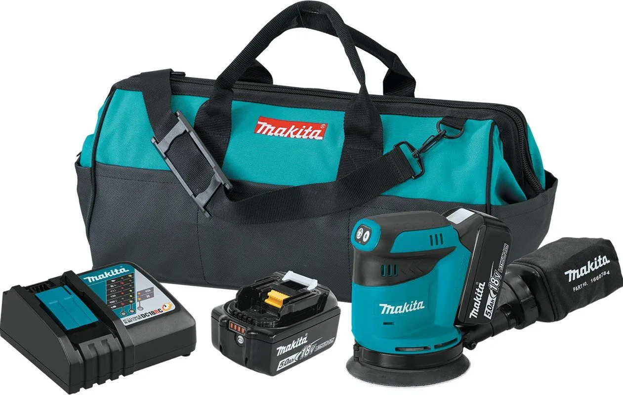 Makita (XOB01T) LXT® 5" Random Orbit Sander Kit (5.0Ah)