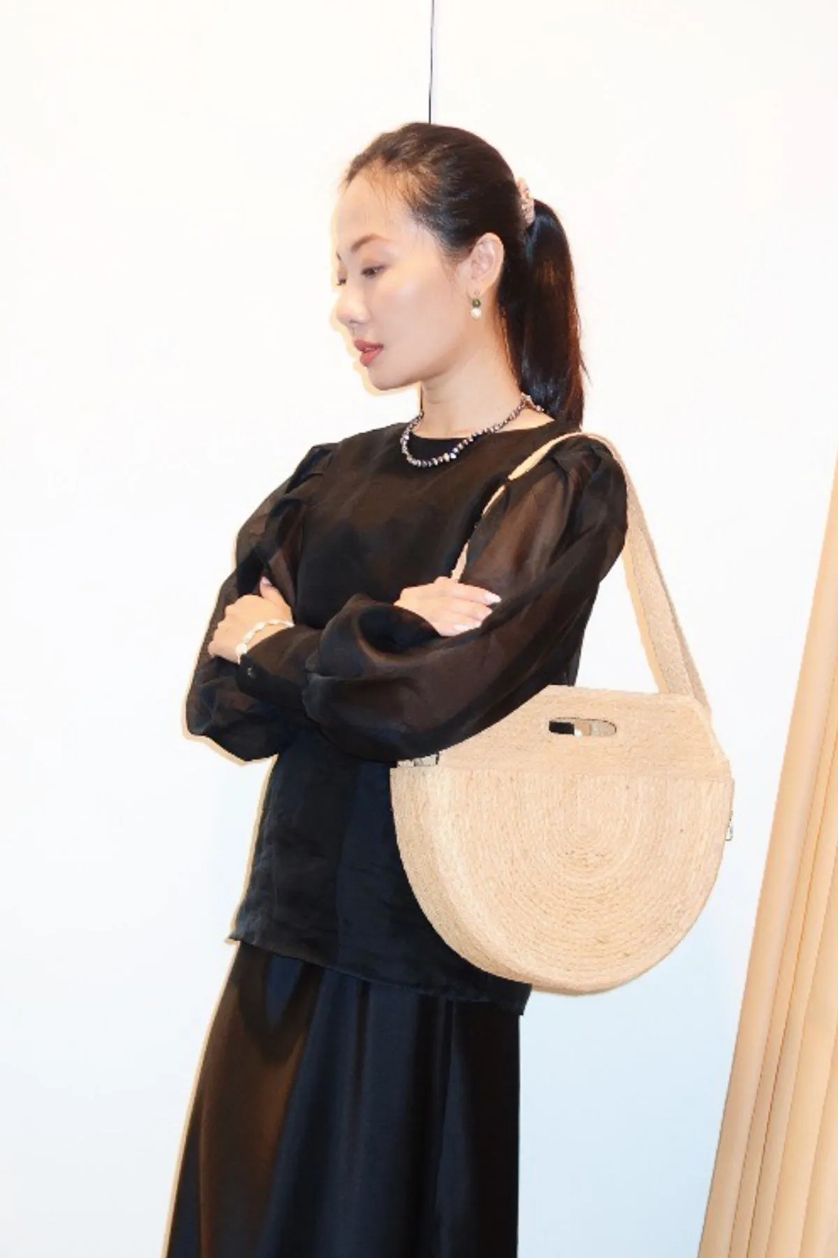 Marjolie raffia bag