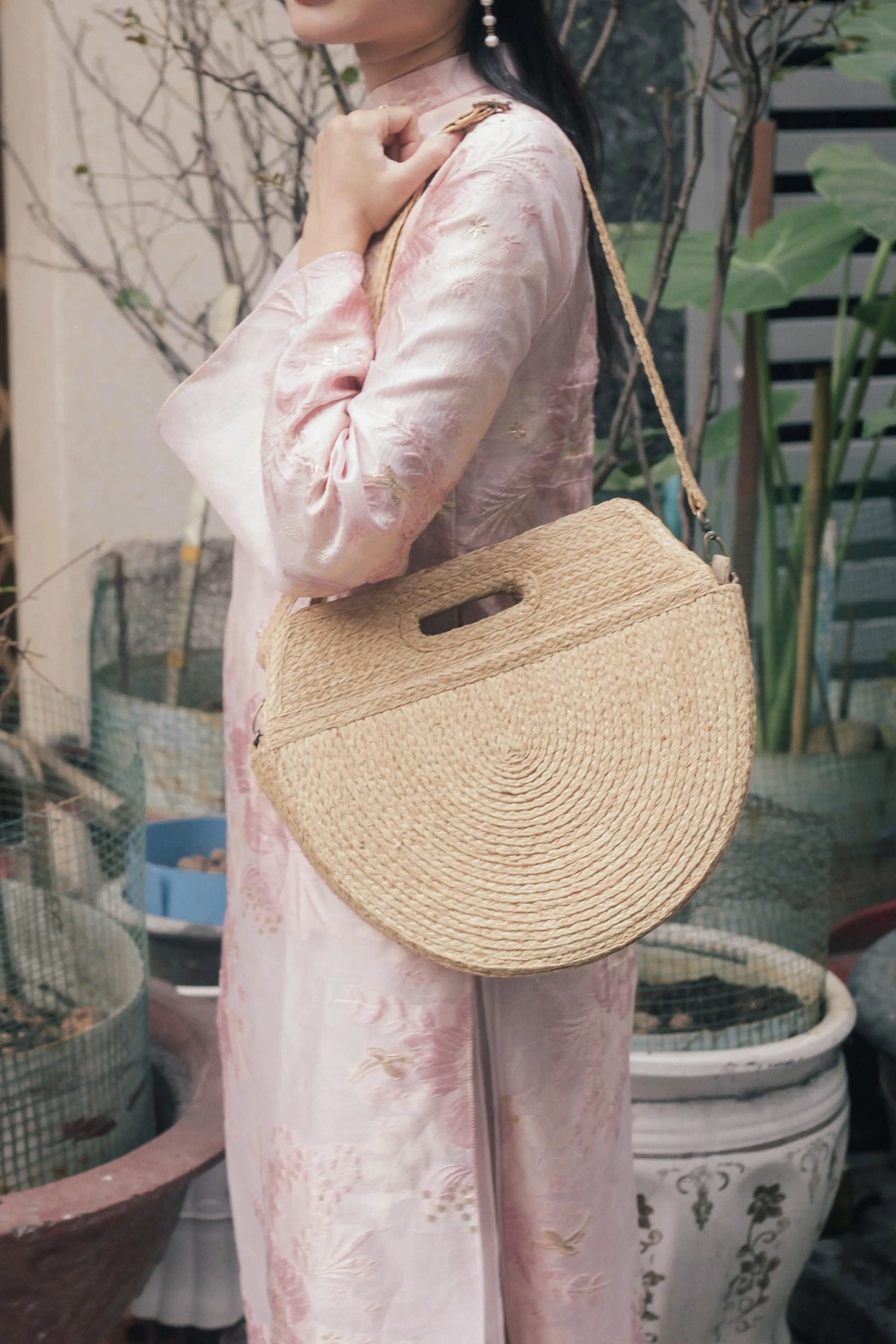 Marjolie raffia bag