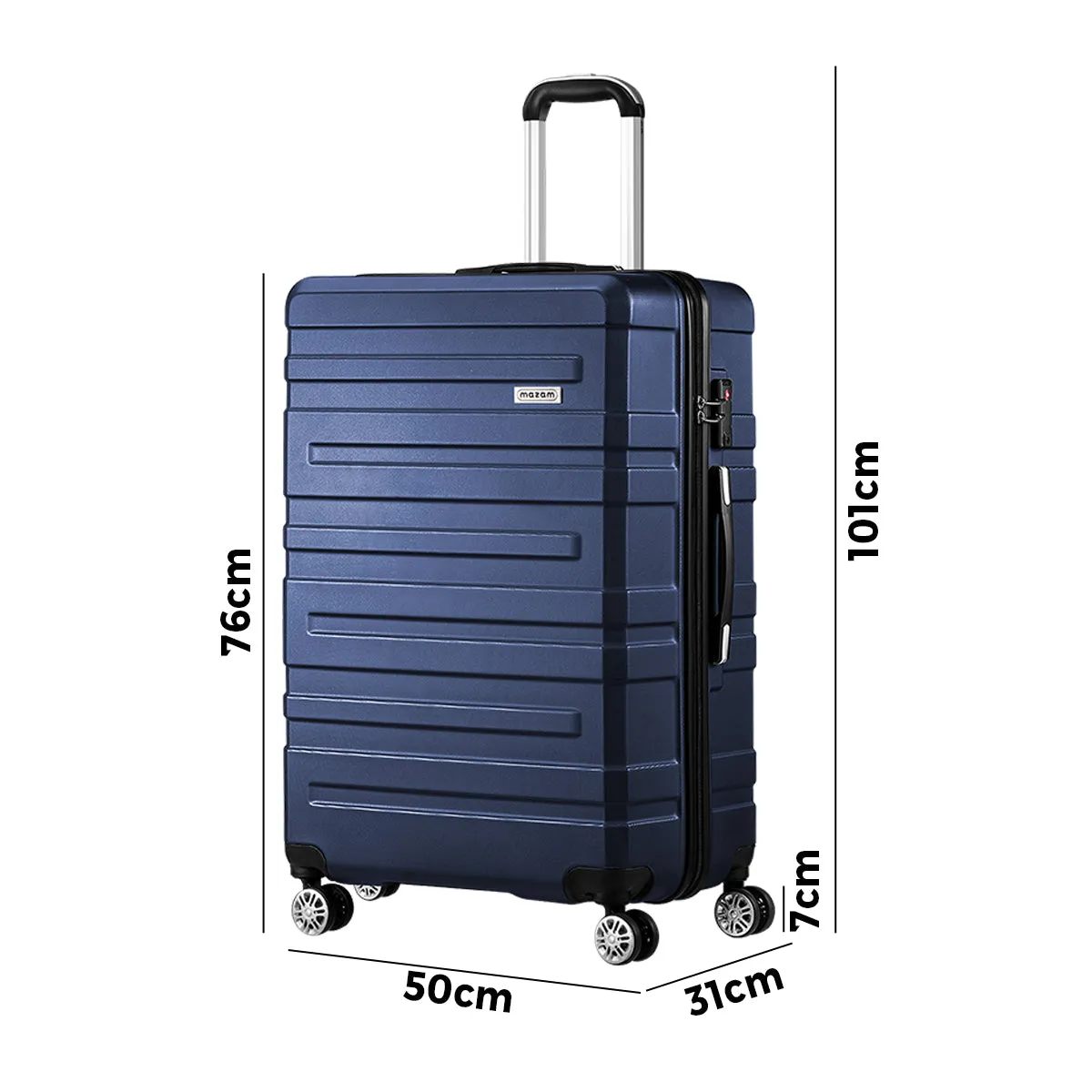 Mazam 28" Luggage Suitcase Trolley Set Travel TSA Lock Storage Hard Case Navy