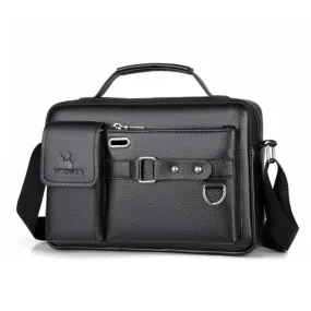 Men's Portable PU Leather Shoulder Bag by WEIXIER - Stylish and Durable Handbag