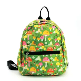 Mini Green Backpack - Groovy Mushrooms