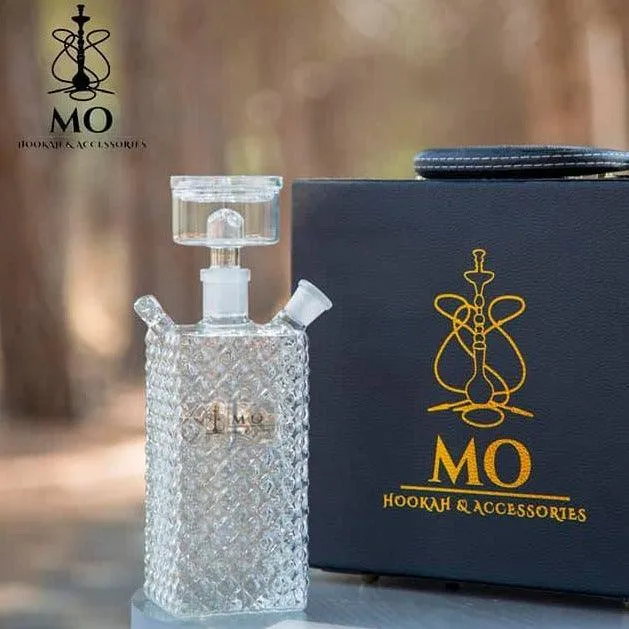 MO Hookah Cubic Glass Shisha - أرجيلة ام او الزجاجية المكعّبة