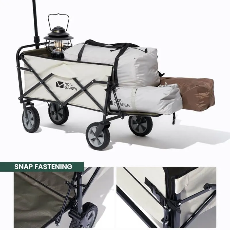 MOBI GARDEN 100L Outdoor Folding Wagon Extendable