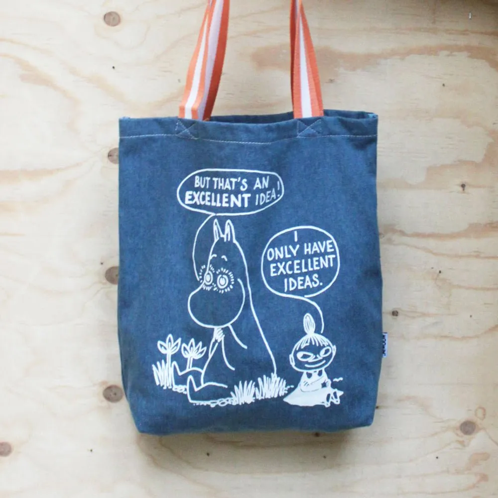 Moomin "Excellent Idea" Denim Tote