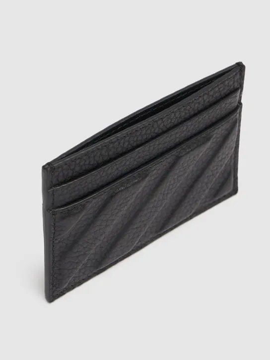 Off-White   Diagonal leather card case 