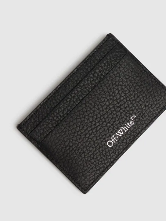 Off-White   Diagonal leather card case 