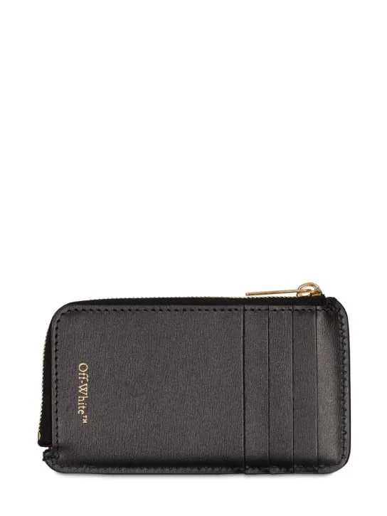 Off-White   Jitney leather zipped card case 