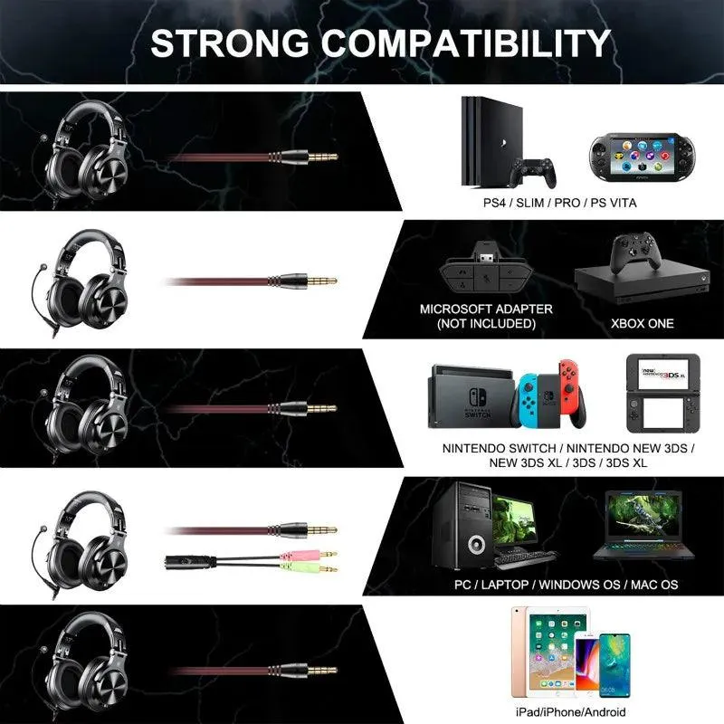 OneOdio A71 Professional Gaming Headset Wired With Mic Studio Headphones