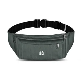 OUDU Outdoor Sports Waist Pack Male And Female Running Waterproof Cell Phone Bag(Gray)