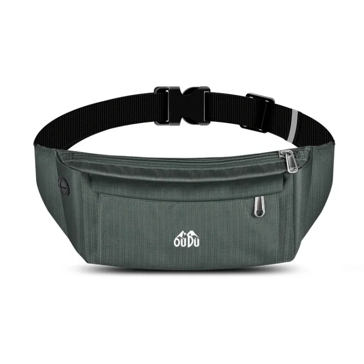 OUDU Outdoor Sports Waist Pack Male And Female Running Waterproof Cell Phone Bag(Gray)