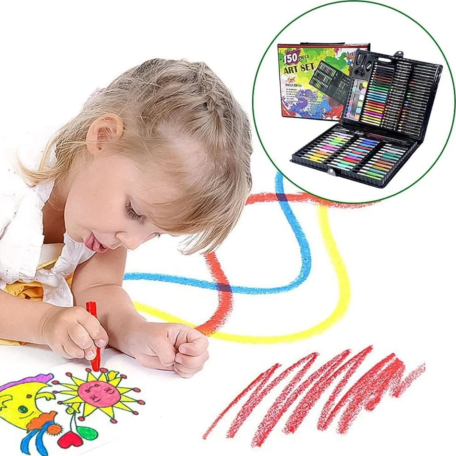 Painting & Drawing Sets for Kids (150 Pcs Set)