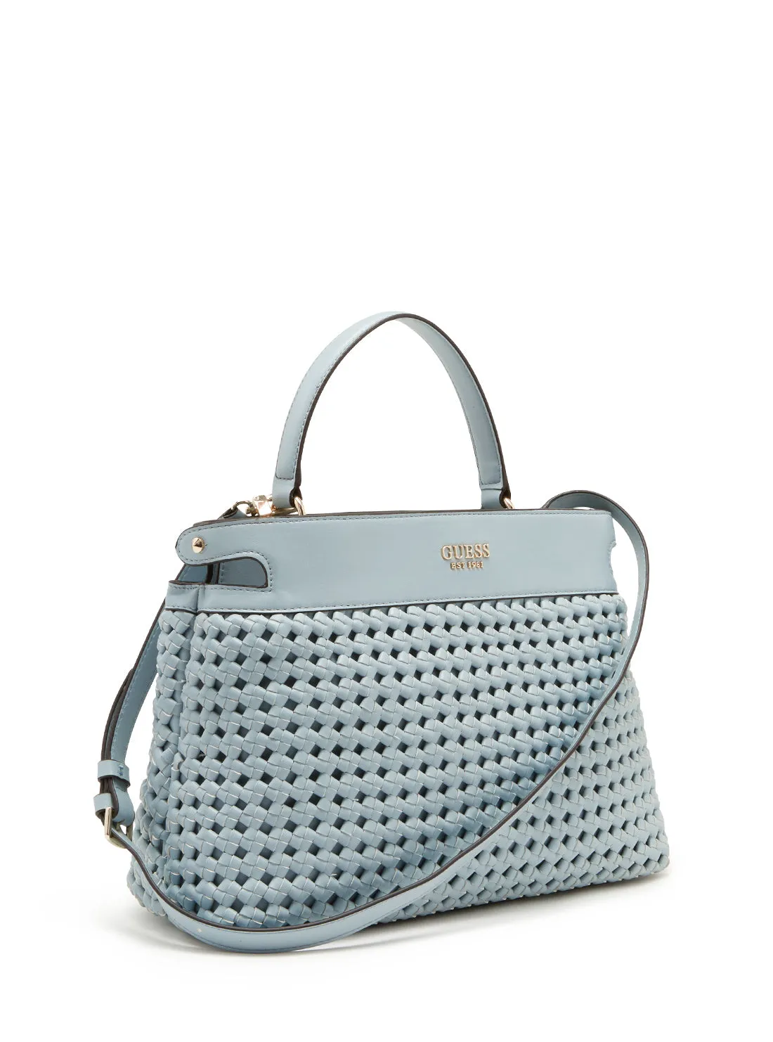 Pale Cloud Blue Sicilia Crossbody Satchel Bag