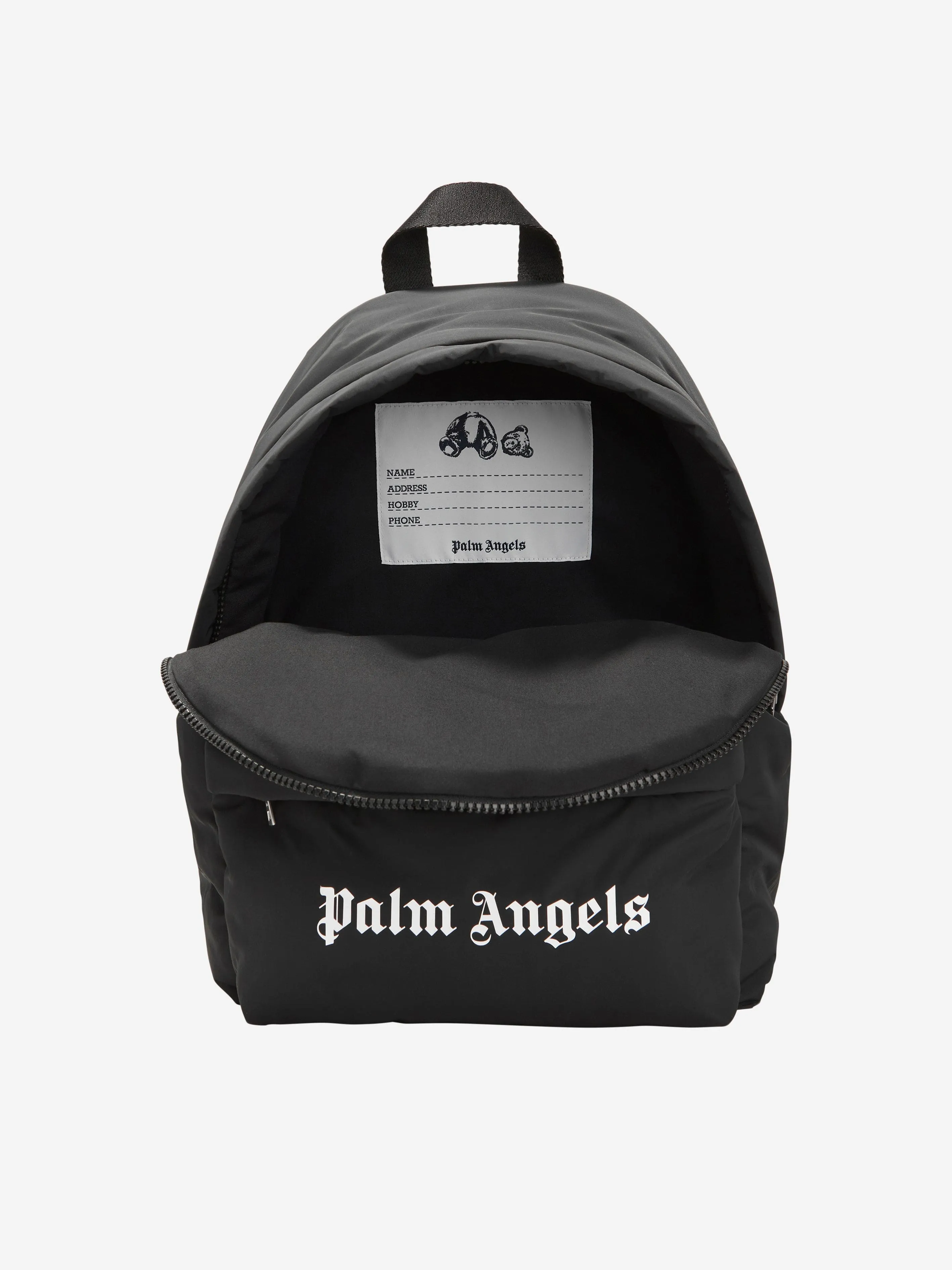 Palm Angels Kids Logo Bear Backpack in Black