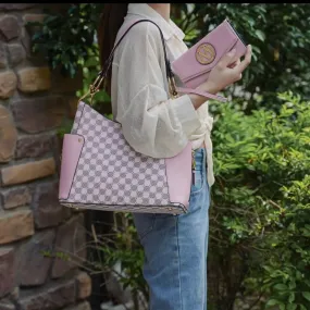 Penelope Circular Print Shoulder Bag With Matching Wallet