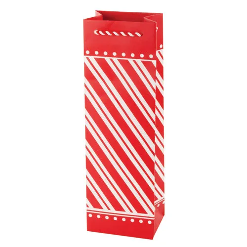 Peppermint Stripe Wine Bag