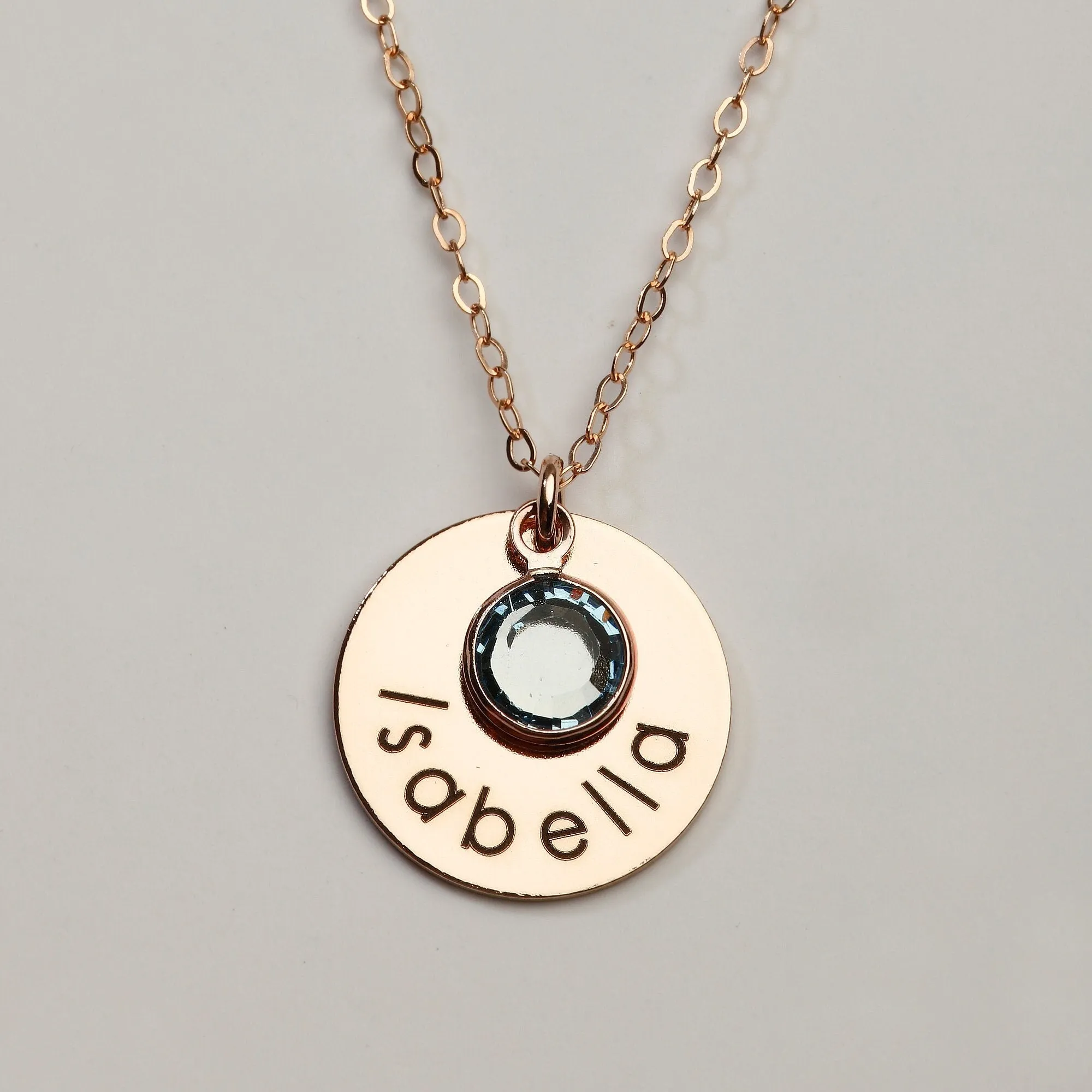 Personalized Mother's Necklace with Kids Name Birthstone Jewelry - CG436N. Starts at