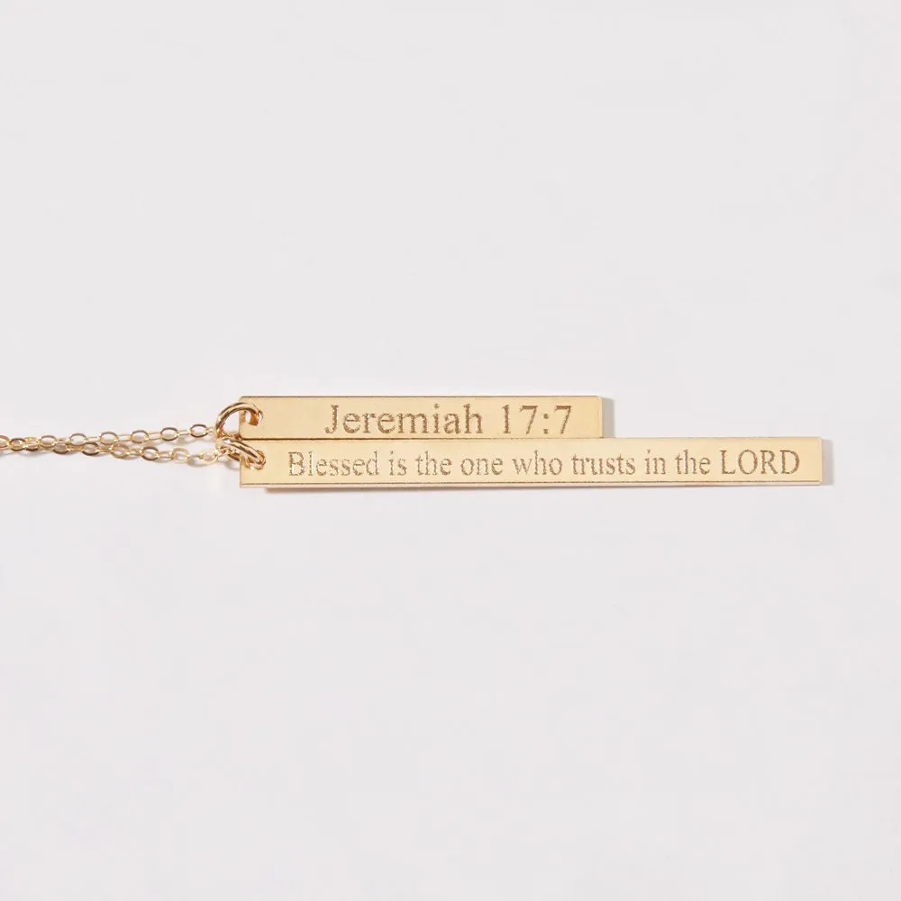 Personalized Two skinny Bars Necklace - CG328N. Starts at