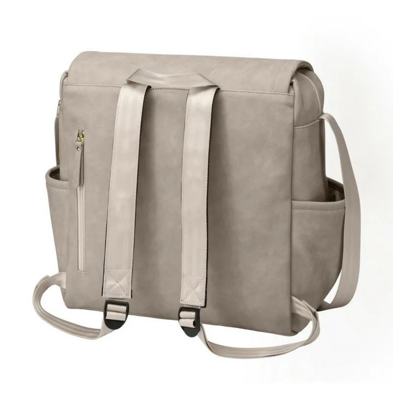 Petunia Pickle Bottom Boxy Backpack: Grey Leatherette