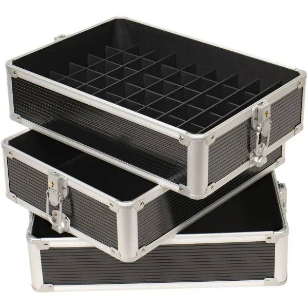 Professional Travel Case for Tattoo, Piercing, and PMU Supplies — Aluminum Finish