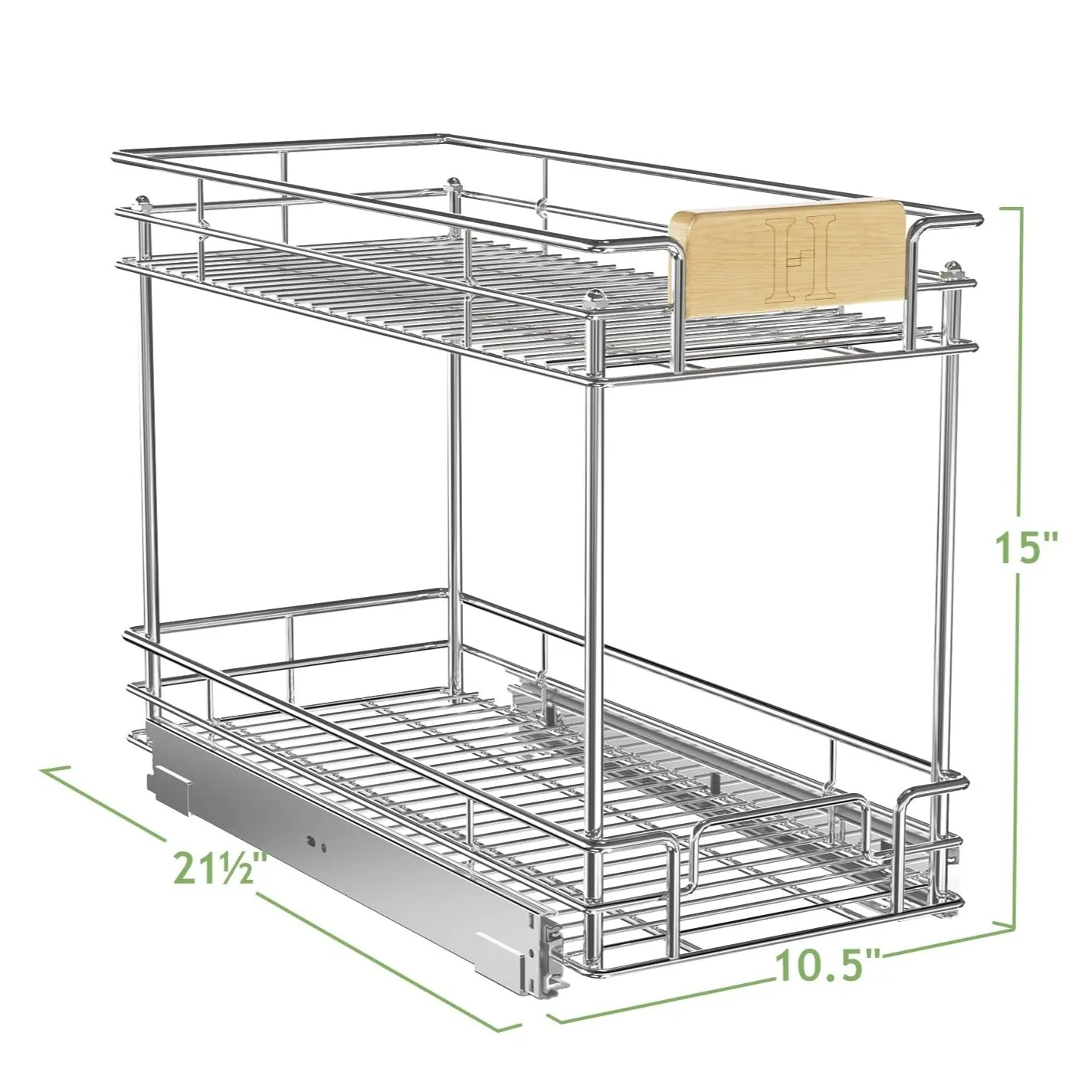 Pull Out Drawers For Kitchen Cabinets With Wooden Handle