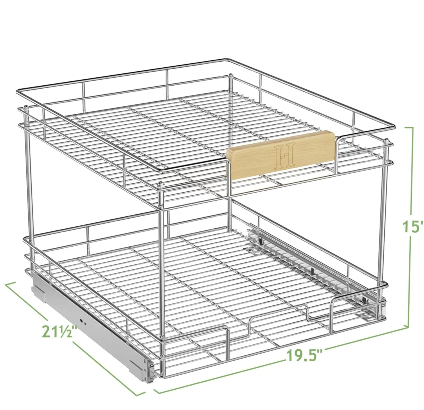 Pull Out Drawers For Kitchen Cabinets With Wooden Handle