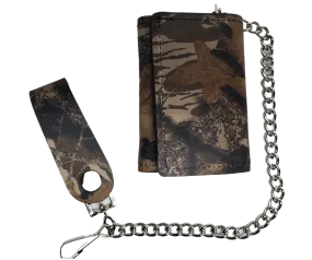 "CAMO" Tri-Fold Chain Wallet