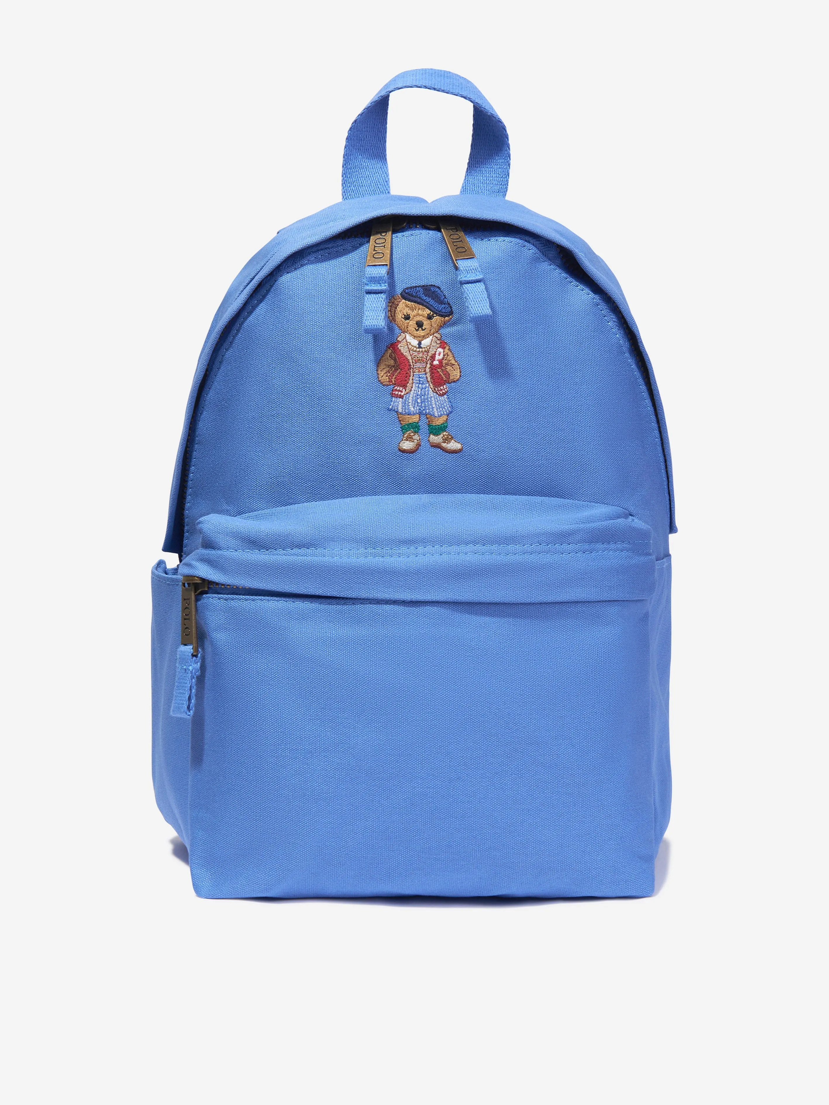 Ralph Lauren Kids Bear Backpack in Blue (44cm)