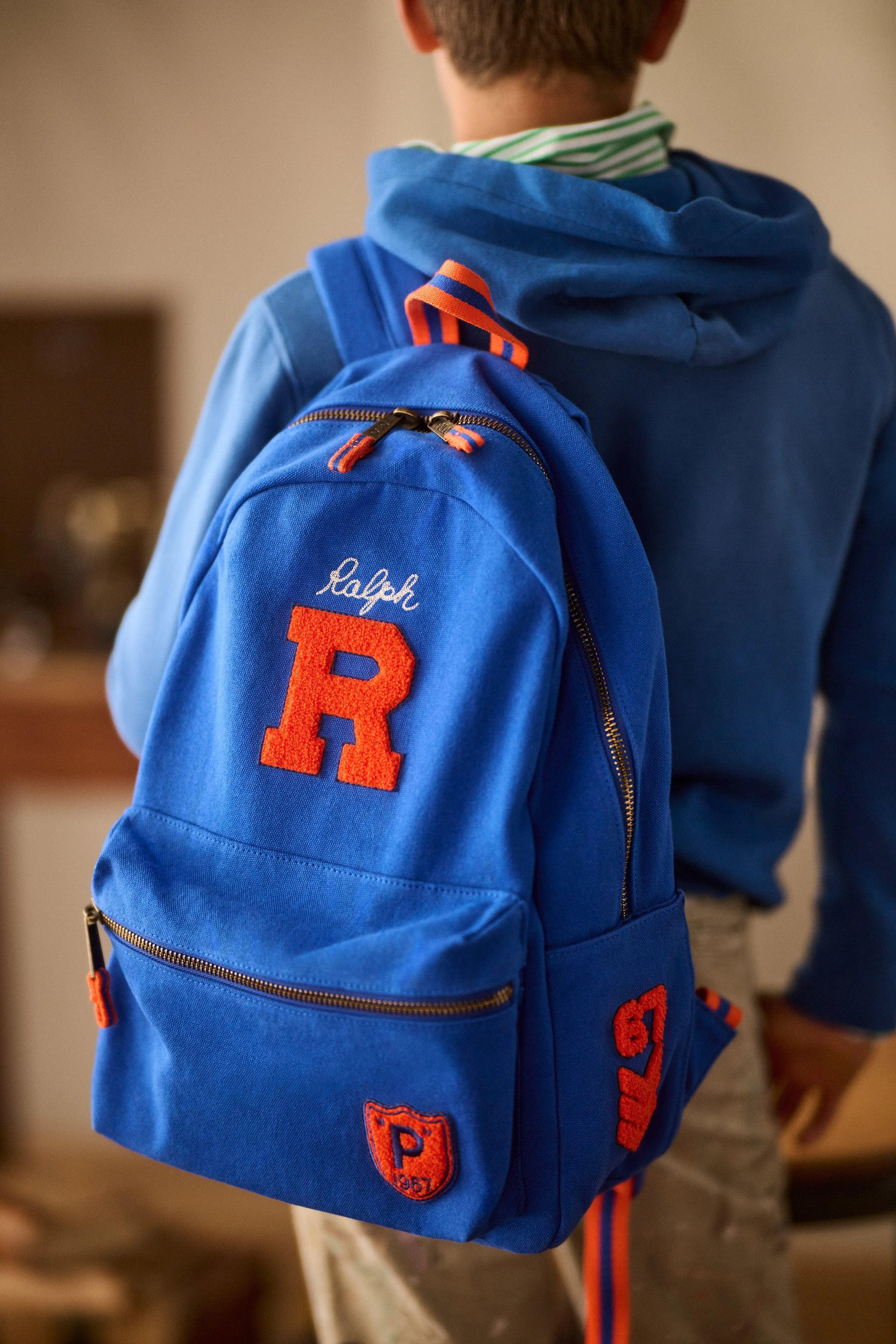 Ralph Lauren Kids Varsity Backpack in Blue (43.2cm)