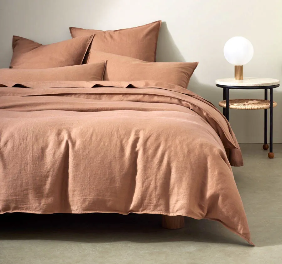 Ravello Linen Quilt Cover Range Biscuit