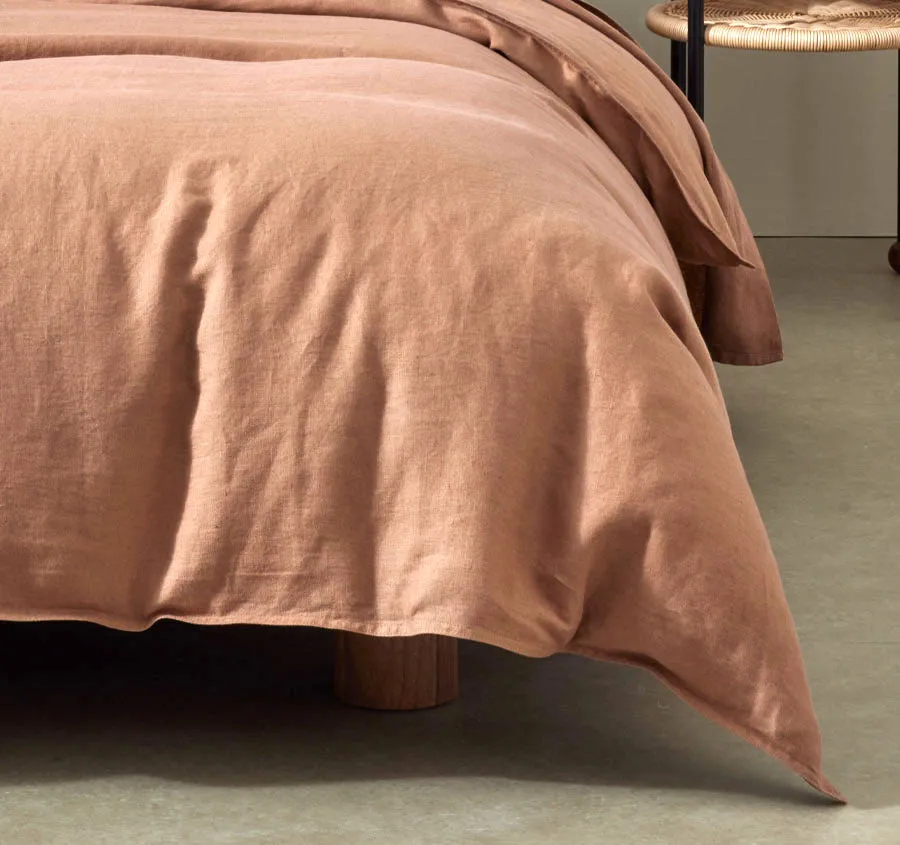 Ravello Linen Quilt Cover Range Biscuit